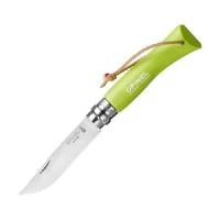 Нож Opinel №7 Trekking, нержавеющая сталь, кожаный темляк, светло-зеленый, 001442 001442 от прозводителя Opinel