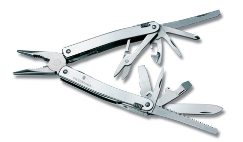 Мультитул Victorinox SwissTool Spirit X, 105 мм, 26 функций, кожаный чехол 3.0224.LB1 от прозводителя Victorinox