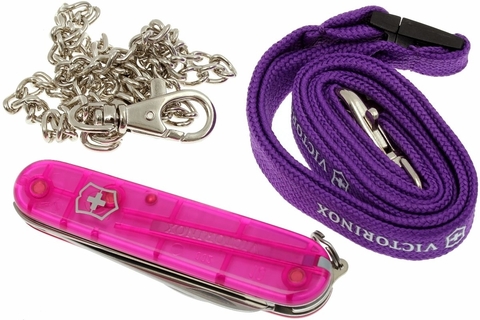 Нож My First Victorinox, 84 мм, 9 функций, полупр.розовый 0.2373.T5 от прозводителя Victorinox
