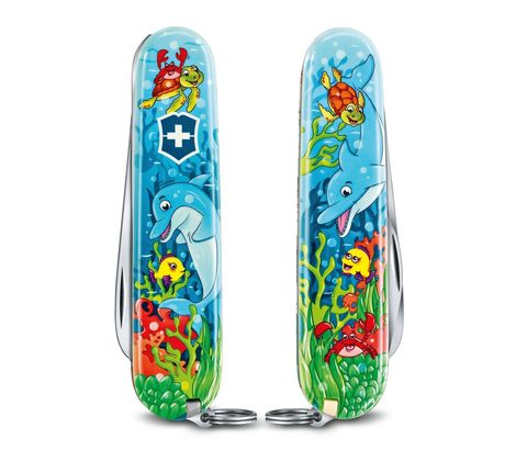Нож My First Victorinox Dolphin Edition, 84 мм, 9 функций, голубой 0.2373.E1 от прозводителя Victorinox