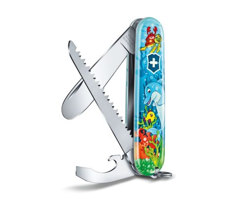 Нож My First Victorinox Dolphin Edition, 84 мм, 9 функций, голубой 0.2373.E1 от прозводителя Victorinox