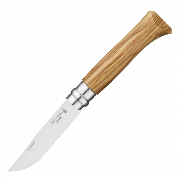Нож Opinel №8, нержавеющая сталь, рукоять из оливкового дерева в картонной коробке, 002020 002020 от прозводителя Opinel