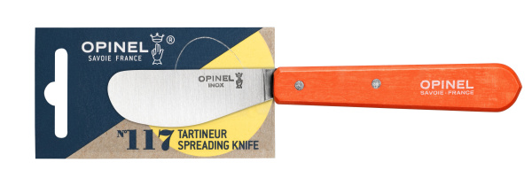 Нож для масла Opinel №117, деревянная рукоять, блистер, нержавеющая сталь, оранжевый, 001936 001936 от прозводителя Opinel