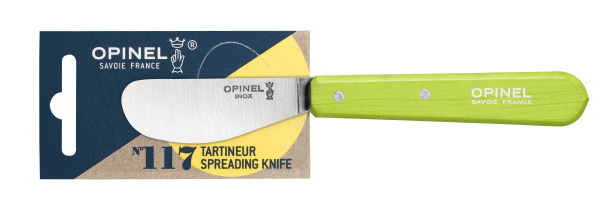 Нож для масла Opinel №117, деревянная рукоять, блистер, нержавеющая сталь, зеленый, 001935 001935 от прозводителя Opinel