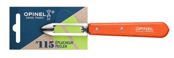 Нож для чистки овощей Opinel №115, деревянная рукоять, нержавеющая сталь, красный, блистер, 001931 001931 от прозводителя Opinel